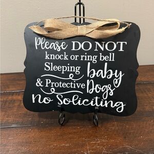 No Soliciting Sign